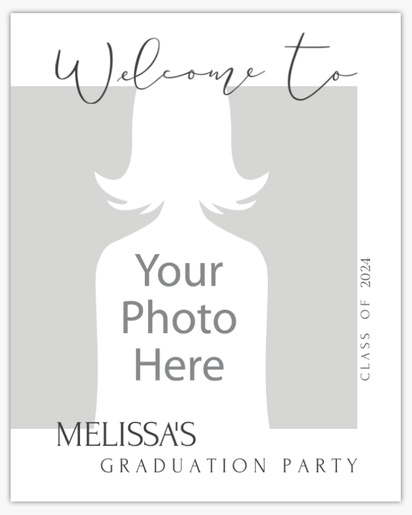 A vertical graduation white gray design for Modern & Simple with 1 uploads