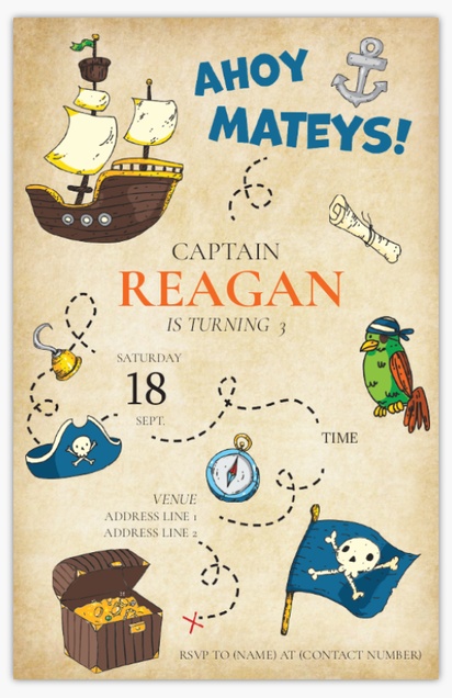 A pirate birthday party pirate birthday cream design for Boy