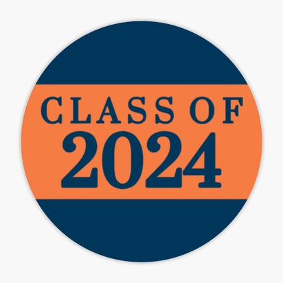 A school logo class of 2022 blue orange design for Graduation