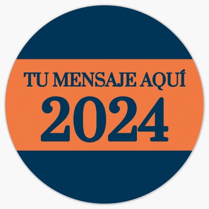 Un logotipo de la escuela promoción de 2022 diseño azul naranja para Graduación