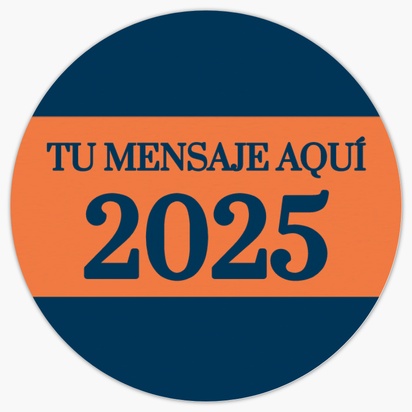 Un logotipo de la escuela promoción de 2022 diseño azul naranja para Graduación