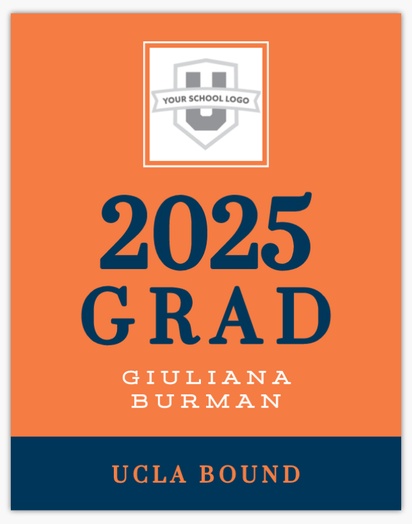 A graduation invite college bound orange blue design for Graduation Announcements