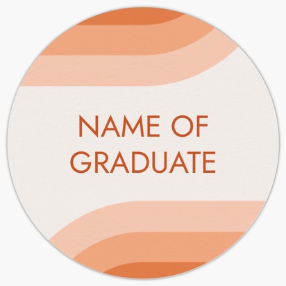 A retro grad party bold text white orange design for Graduation Party