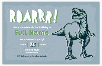 A scary dinosaur dino gray design for 9-13