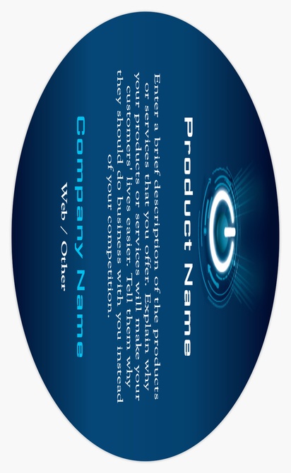 Design Preview for Design Gallery: Manufacturing Product & Packaging Labels, Oval  12.7 x  7.6 cm 