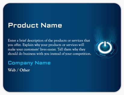 Design Preview for Design Gallery: Information & Technology Product Labels, 10.2 x 7.6 cm Rounded Rectangle