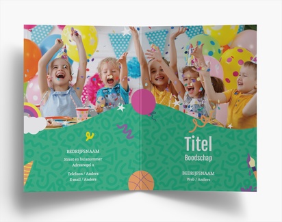 Voorvertoning ontwerp voor Ontwerpgalerij: Onderwijs en kinderopvang Flyers en folders, Tweeluik A6 (105 x 148 mm)