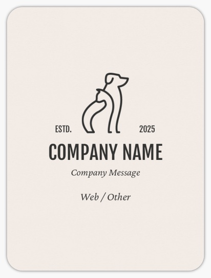 Design Preview for Design Gallery: Animals & Pet Care Product Labels on Sheets, Rounded Rectangle 10 x 7.5 cm