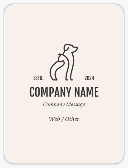 Design Preview for Design Gallery: Animals & Pet Care Product Labels, 10.2 x 7.6 cm Rounded Rectangle