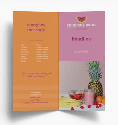 Design Preview for Design Gallery: Organic Food Stores Folded Leaflets, Bi-fold DL (99 x 210 mm)