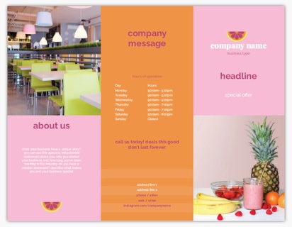 Design Preview for Design Gallery: Organic Food Stores Menu Cards, Tri-Fold Menu