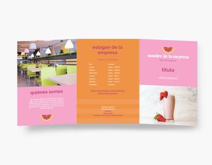 Vista previa del diseño de Galería de diseños de folletos plegados para comida y bebida, Tríptico A4 (210 x 297 mm)