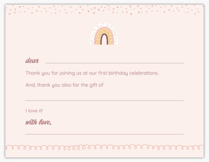 Design Preview for Design Gallery: Birthday Thank You Cards, Flat