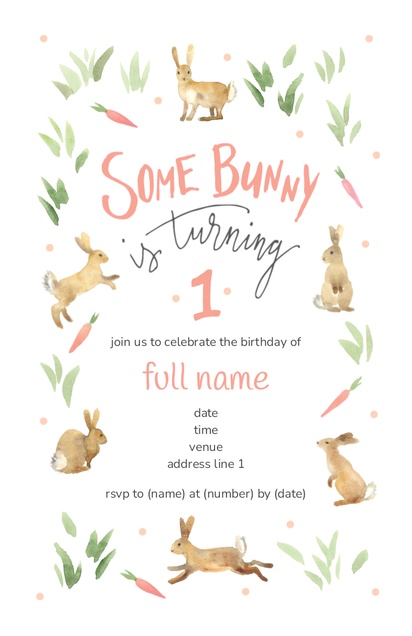 A rabbit carrot white cream design for Theme