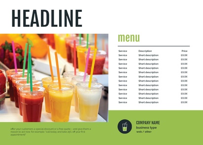 Design Preview for Design Gallery: Food Service Posters, A2 Horizontal