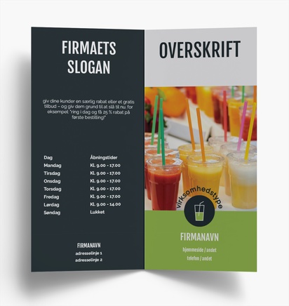 Forhåndsvisning af design for Designgalleri: Mad og drikke Brochurer, Midterfals DL (99 x 210 mm)