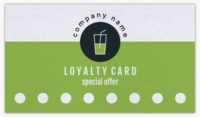 A fruit cold press juice green white design for Loyalty Cards