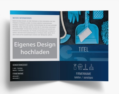 Designvorschau für Designgalerie: Falzflyer Reinigungsdienste, Einbruchfalz A6 (105 x 148 mm)