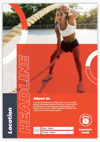 Design Preview for Design Gallery: Fitness Classes Plastic Signs, A2 (420 x 594mm)