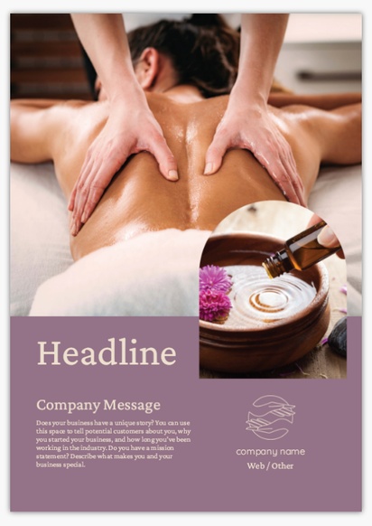 Design Preview for Design Gallery: Beauty & Spa Plastic Signs, A2 (420 x 594 mm)