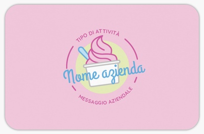 Anteprima design per Galleria di design: biglietti da visita con angoli arrotondati per gelati e snack, Arrotondati Standard (85 x 55 mm)