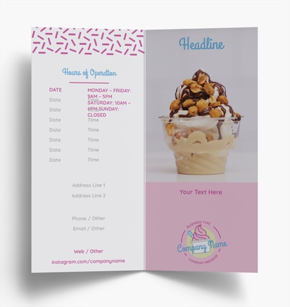 Design Preview for Design Gallery: Ice Cream & Food Trucks Folded Leaflets, Bi-fold DL (99 x 210 mm)