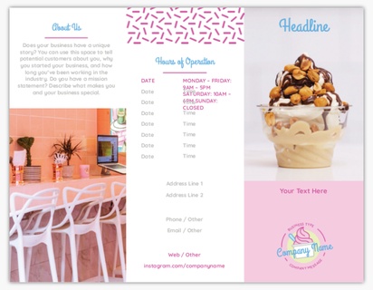 Design Preview for Design Gallery: Food & Ice Cream Trucks Menu Cards, Tri-Fold Menu