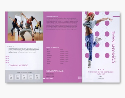 A dance class dance studio pink gray design for Art & Entertainment with 5 uploads