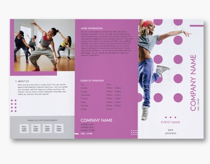 Design Preview for Design Gallery: Dance & Choreography Custom Brochures, 8.5" x 14" Tri-fold