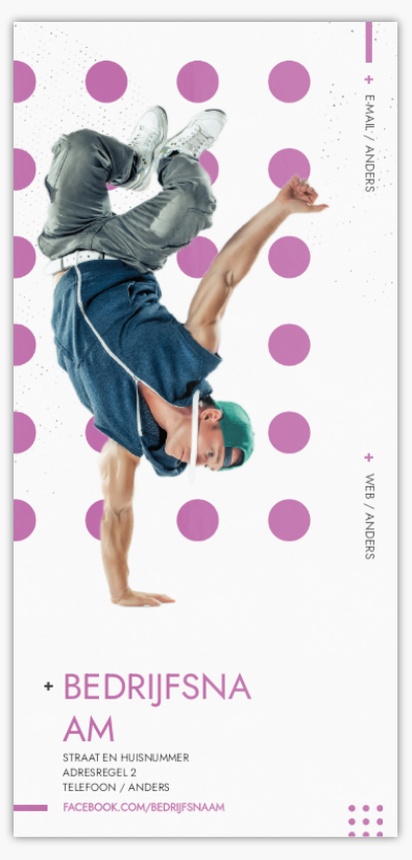 Voorvertoning ontwerp voor Ontwerpgalerij: Dans en choreografie Flyers en folders,  Geen vouwlijn DL (99 x 210 mm)