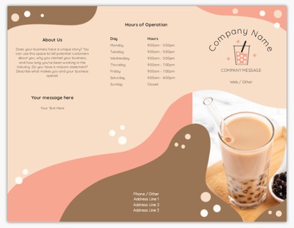 Design Preview for Design Gallery: Coffee Shops Menu Cards, Tri-Fold Menu