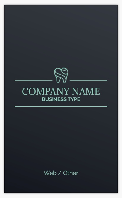 Design Preview for Design Gallery: Dentistry Standard Business Cards, Standard (91 x 55 mm)