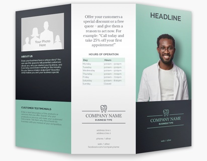 Design Preview for Design Gallery: Dentistry Custom Brochures, 8.5" x 11" Tri-fold