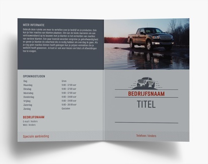 Voorvertoning ontwerp voor Ontwerpgalerij: Vrachtwagenchauffeur Folders, Tweeluik A6 (105 x 148 mm)