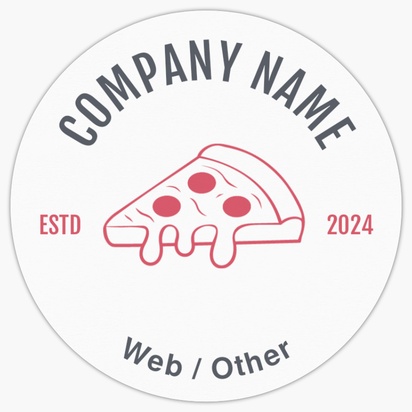 A pepperoni pizza pizza delivery white pink design for Modern & Simple