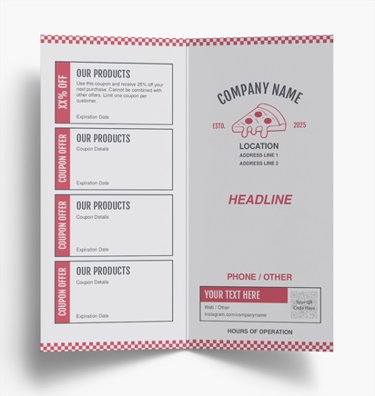 Design Preview for Design Gallery: Menus Folded Leaflets, Bi-fold DL (99 x 210 mm)