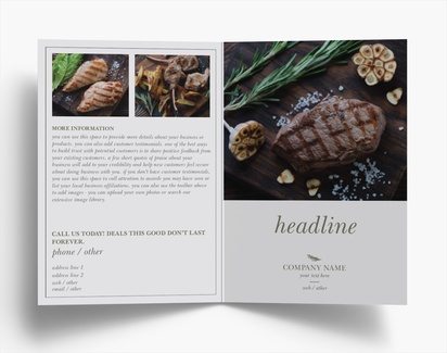 Design Preview for Design Gallery: Food Catering Folded Leaflets, Bi-fold A6 (105 x 148 mm)