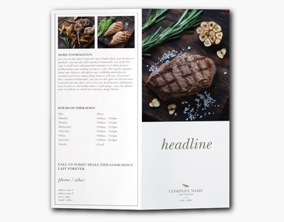 Design Preview for Design Gallery: Restaurants Custom Brochures, 9" x 8" Bi-fold