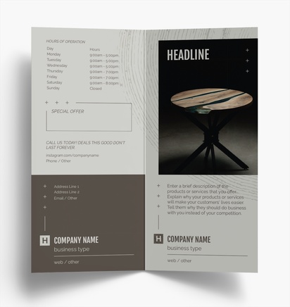 Design Preview for Design Gallery: Furniture & Home Goods Folded Leaflets, Bi-fold DL (99 x 210 mm)