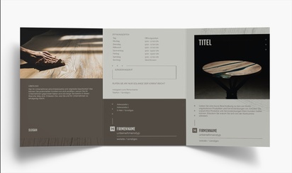 Designvorschau für Designgalerie: Falzflyer Schreinerei & Holzarbeiten, Wickelfalz A4 (210 x 297 mm)