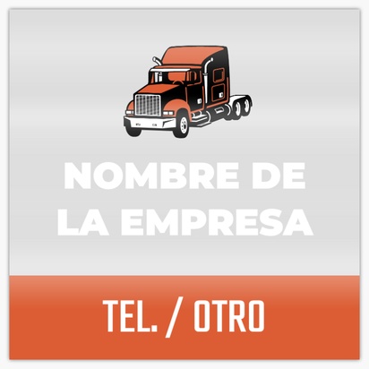 Un conductor de camión carreta diseño naranja blanco
