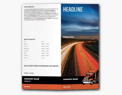 Design Preview for Design Gallery: Trucking Custom Brochures, 9" x 8" Bi-fold