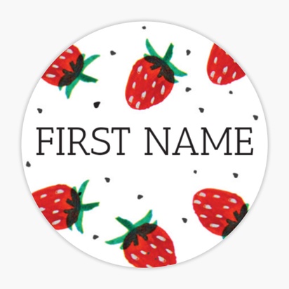 A fun fruit watercolor white red design for Child Birthday