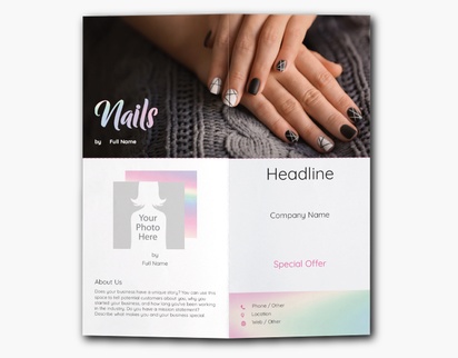 Design Preview for Design Gallery: Nail Salons Custom Brochures, 9" x 8" Bi-fold