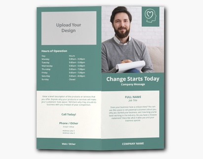 A psychology therapist green white design for Modern & Simple with 1 uploads