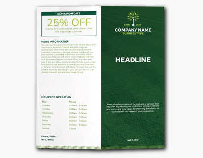Design Preview for Landscaping & Gardening Custom Brochures Templates, 9" x 8" Bi-fold