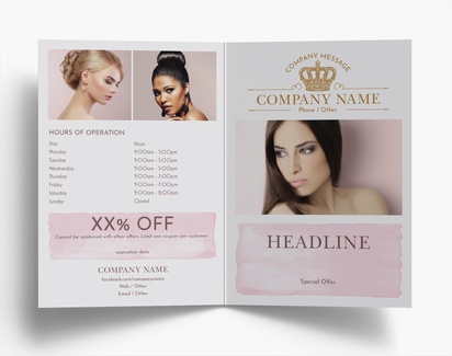 Design Preview for Design Gallery: Beauty & Spa Folded Leaflets, Bi-fold A6 (105 x 148 mm)