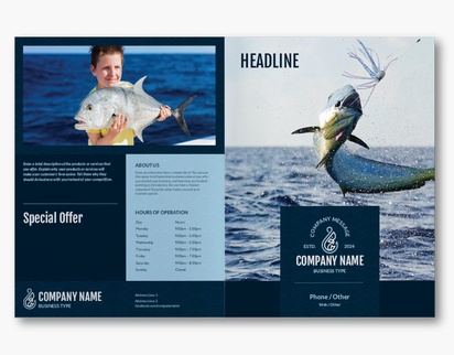 Design Preview for Hunting & Fishing Custom Brochures Templates, 11" x 17" Bi-fold