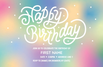 Design Preview for Design Gallery: Teen Birthday Invitations and Announcements, Flat 11.7 x 18.2 cm