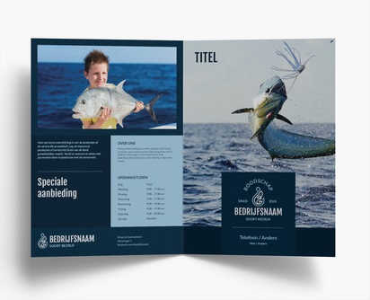 Voorvertoning ontwerp voor Ontwerpgalerij: Jagen en vissen Folders, Tweeluik A4 (210 x 297 mm)
